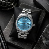 Cartisi Premium Blue Dial Stainless Steel Quartz Watch for Men