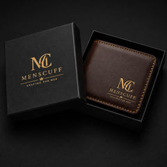 Men's Cuff Premium Genuine Leather Wallet – Classic Brown | Slim & Stylish