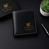 MensCuff Signature Bifold Wallet – Premium Leather Wallet for Men (Black) ⭐