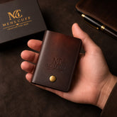 Mens Cuff Classic Burnished Bifold Leather Wallet