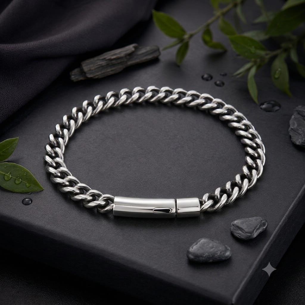 MENSCUFF Premium Braided Stainless Steel Bracelet